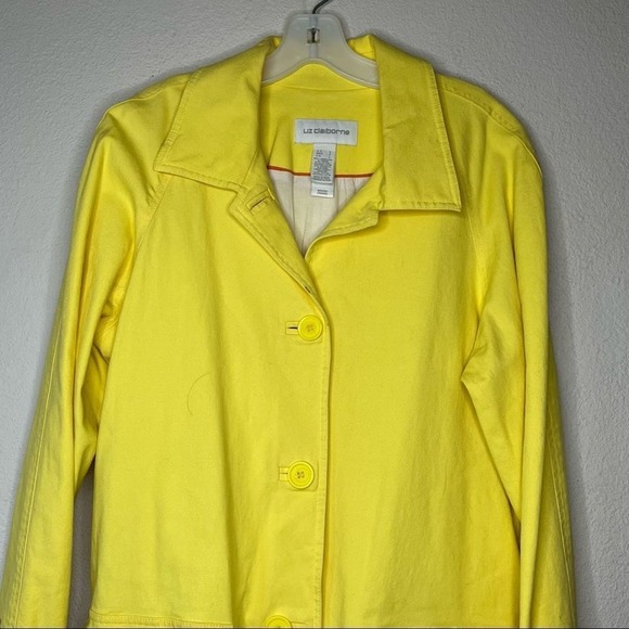 Vintage Liz‎ Claiborne Yellow Coat - Picture 2 of 7
